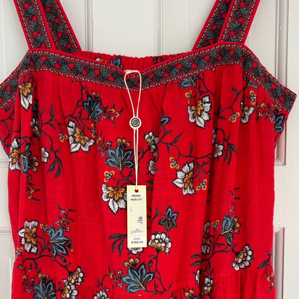 Max studio floral tiered cotton blend maxi dress - Picture 7 of 9
